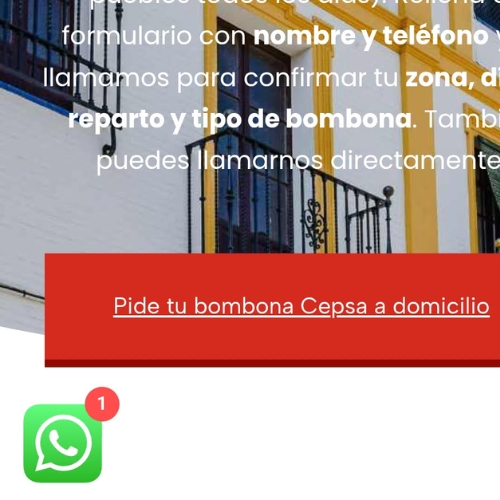 pedir bombona cepsa por whatsapp
